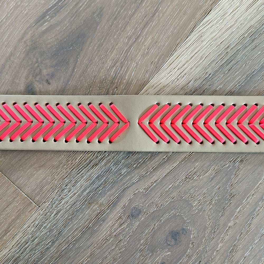 H&M neon and tan high waist snap belt. Never worn!